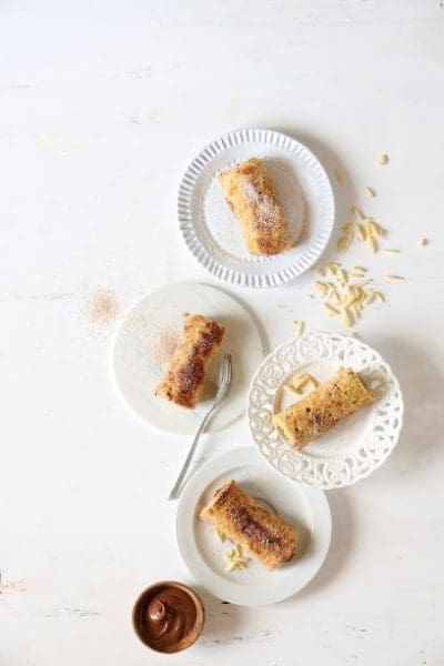 פרנץ טוסט מגולגל במילוי שוקולד