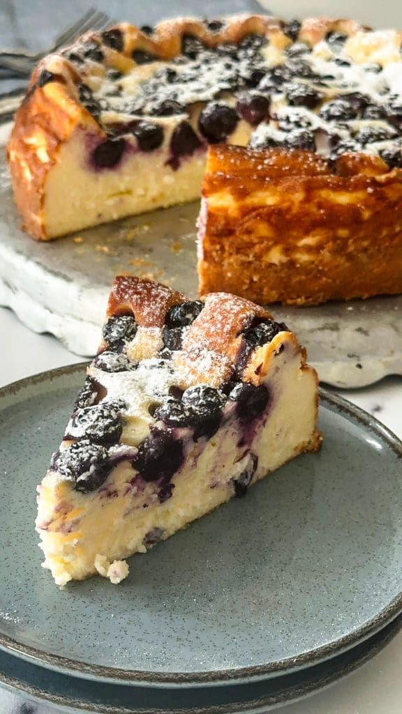 עוגת גבינה אפוייה ללא תחתית