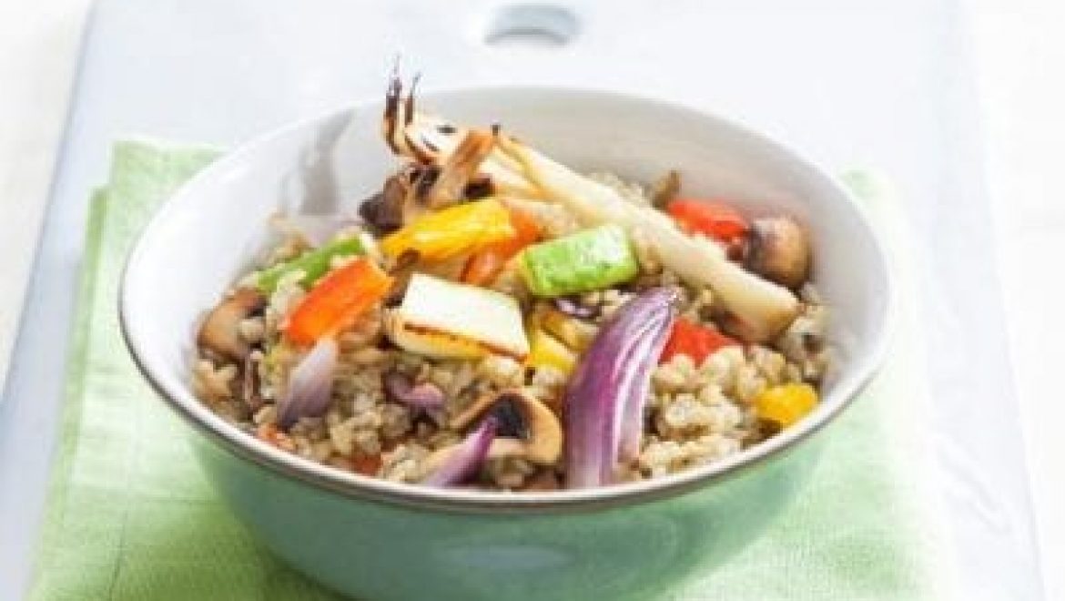 סלט פריקי (חיטה מעושנת) עם ירקות צרובים