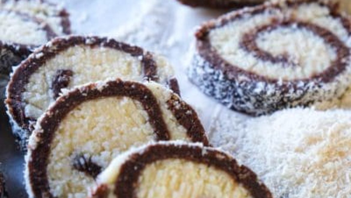 גלילת שוקולד קוקוס ללא אפייה