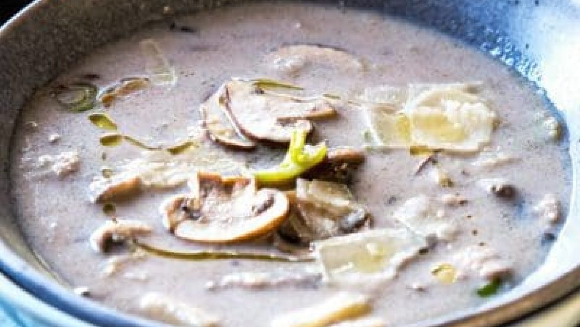 מרק פטריות פולנטה