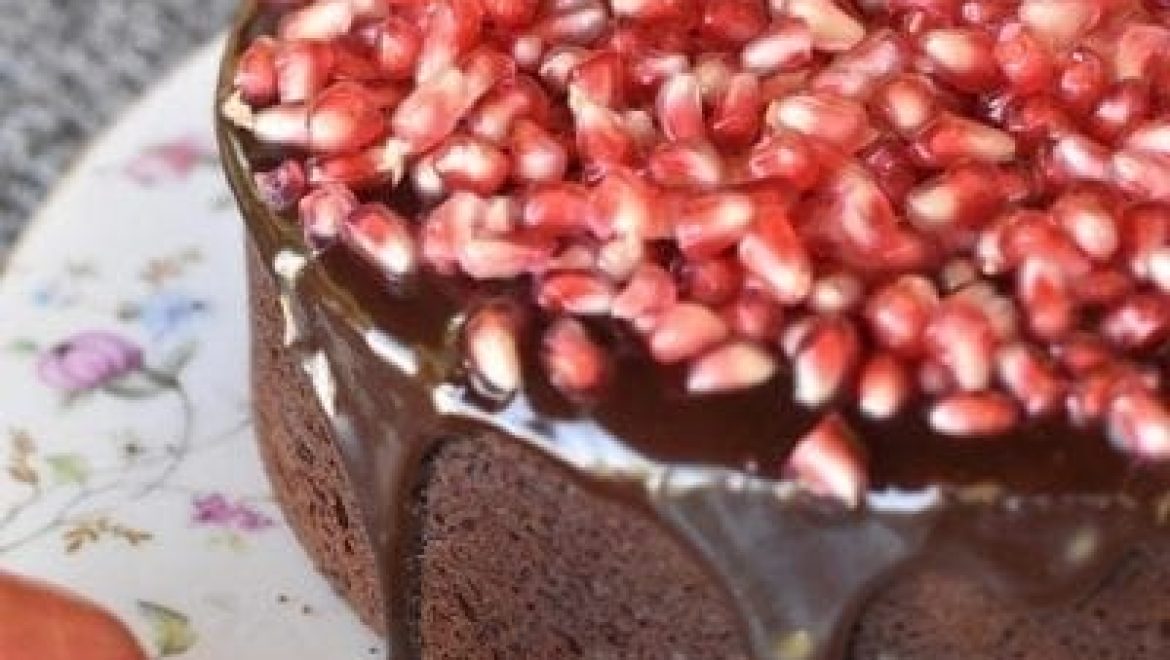 עוגת שוקולד ורימונים לחג