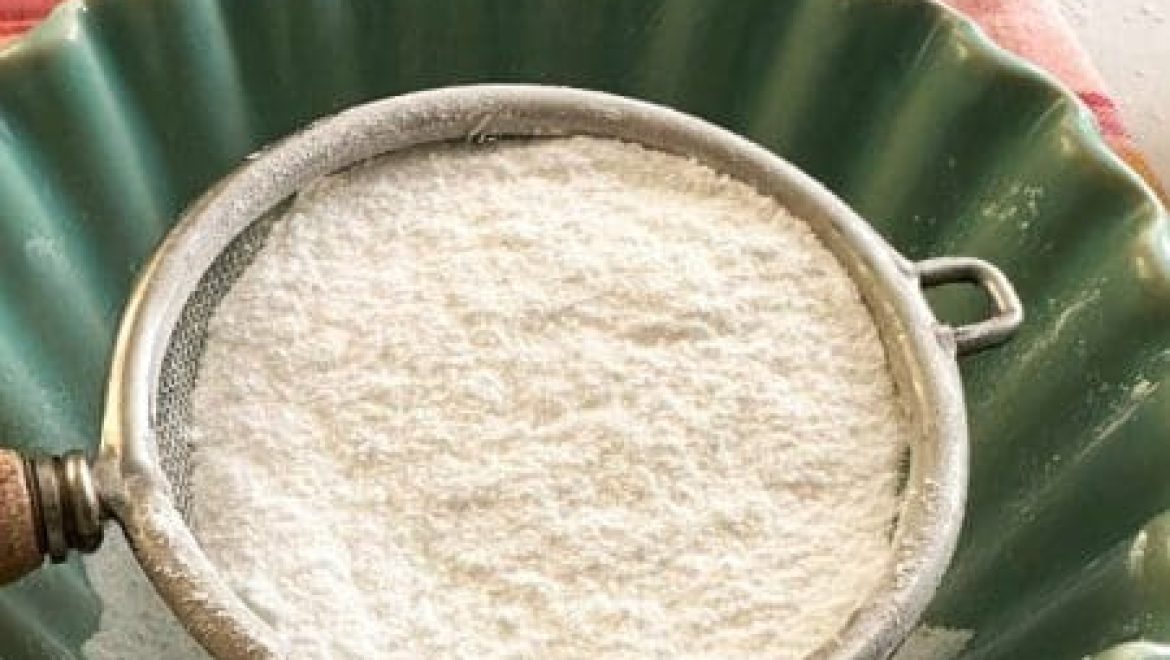 אבקת סוכר שלא נמסה