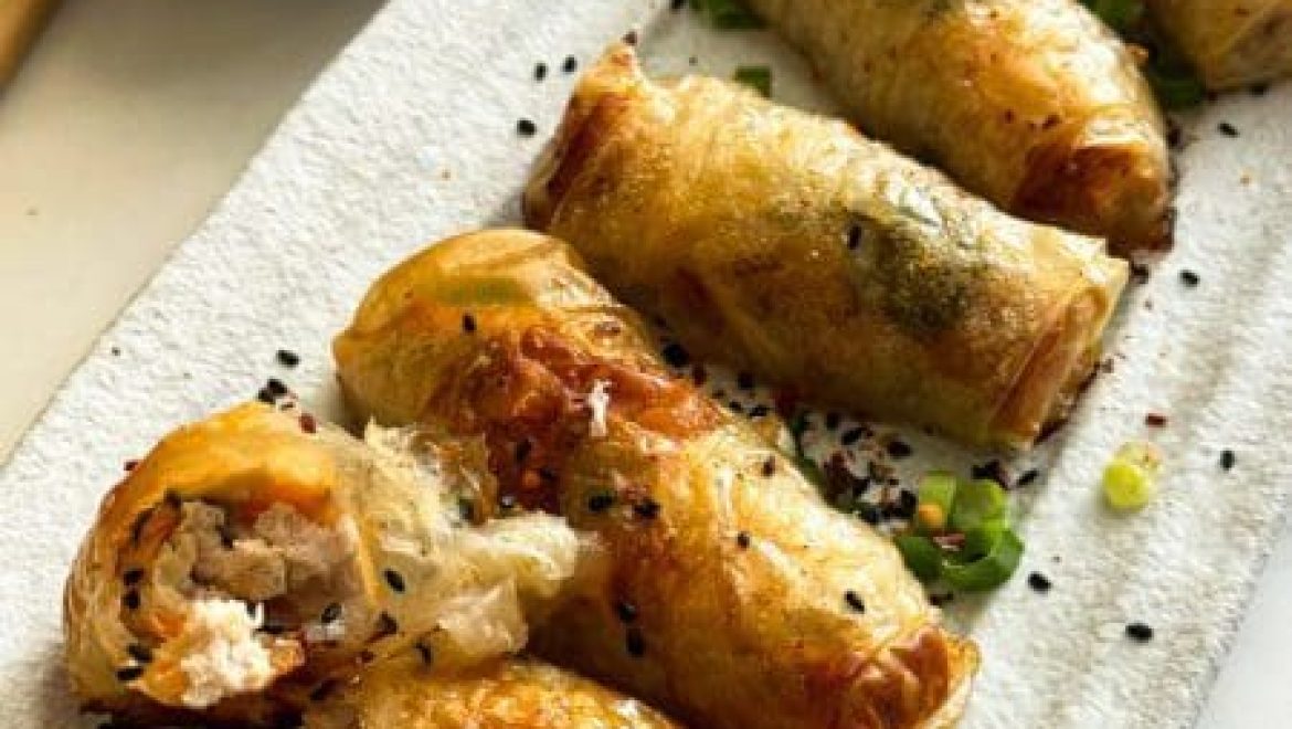 אגרול עוף מדפי אורז