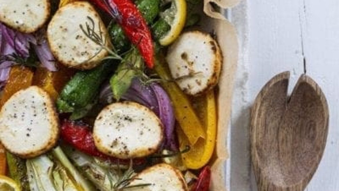 אנטי פסטי אפוי עם גבינת עיזים