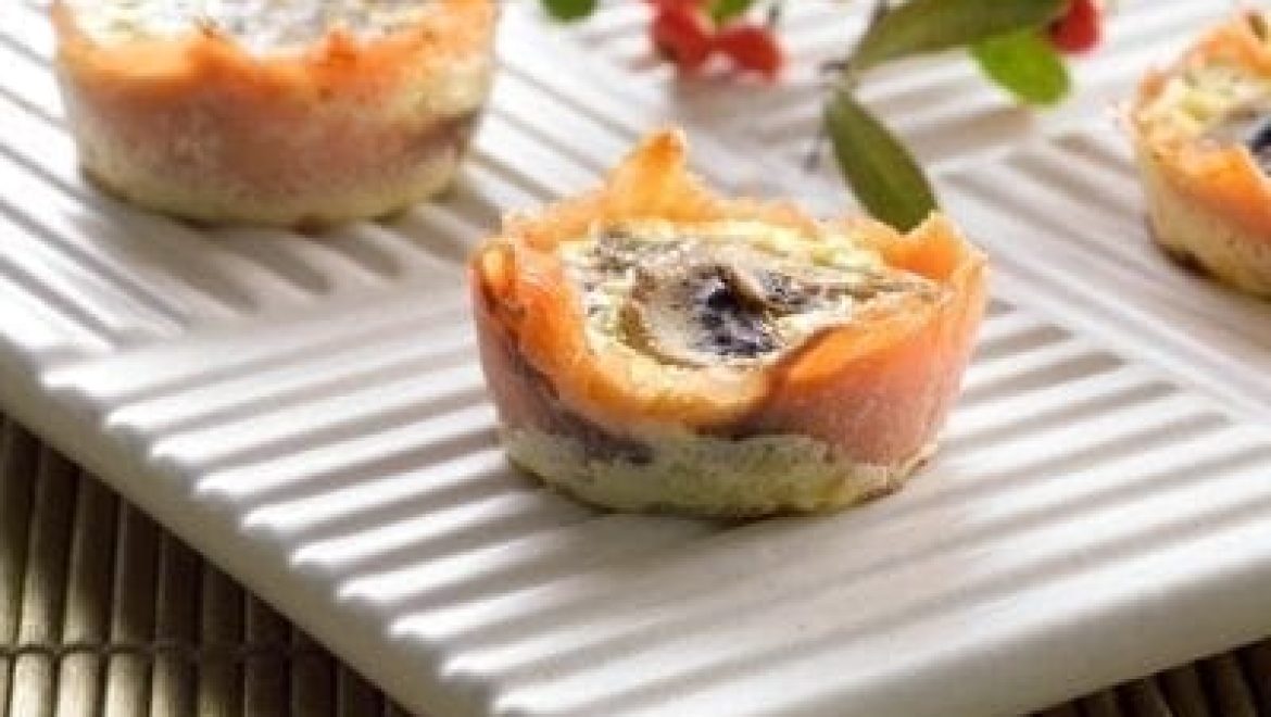 מיני קיש  סלמון מעושן ופטריות