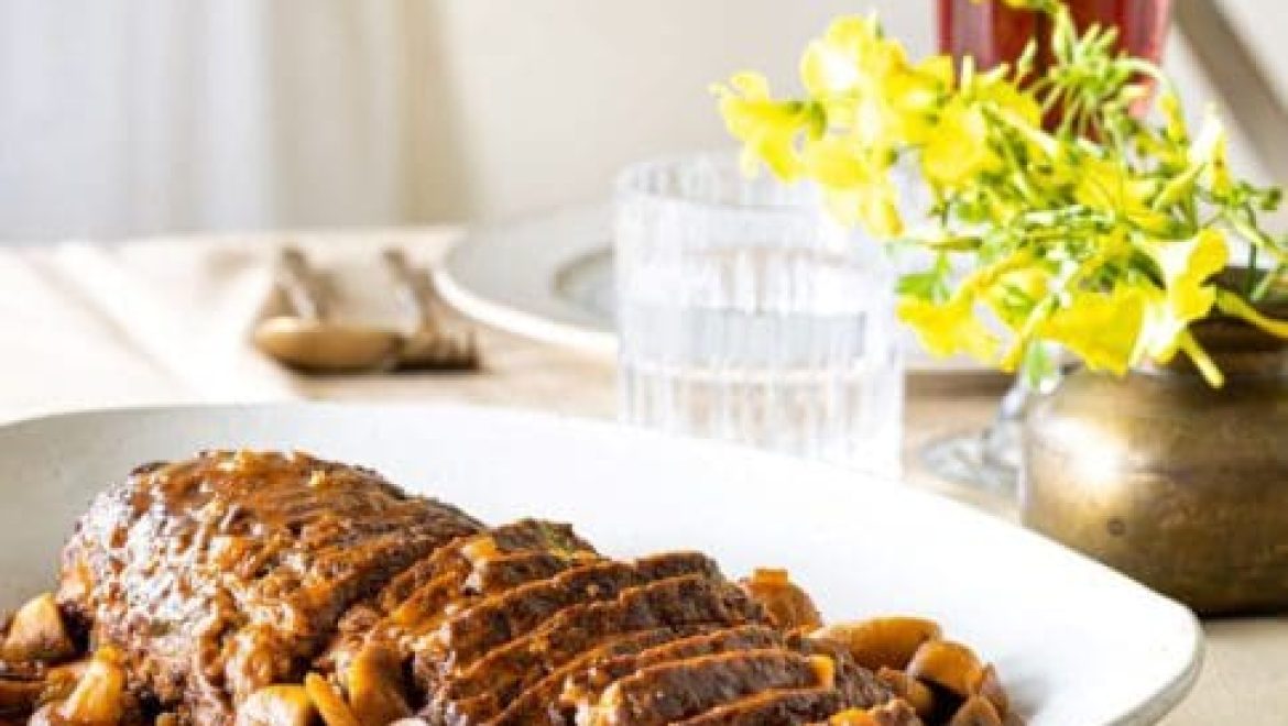 צלי מבשר טחון חגיגי עם ערמונים