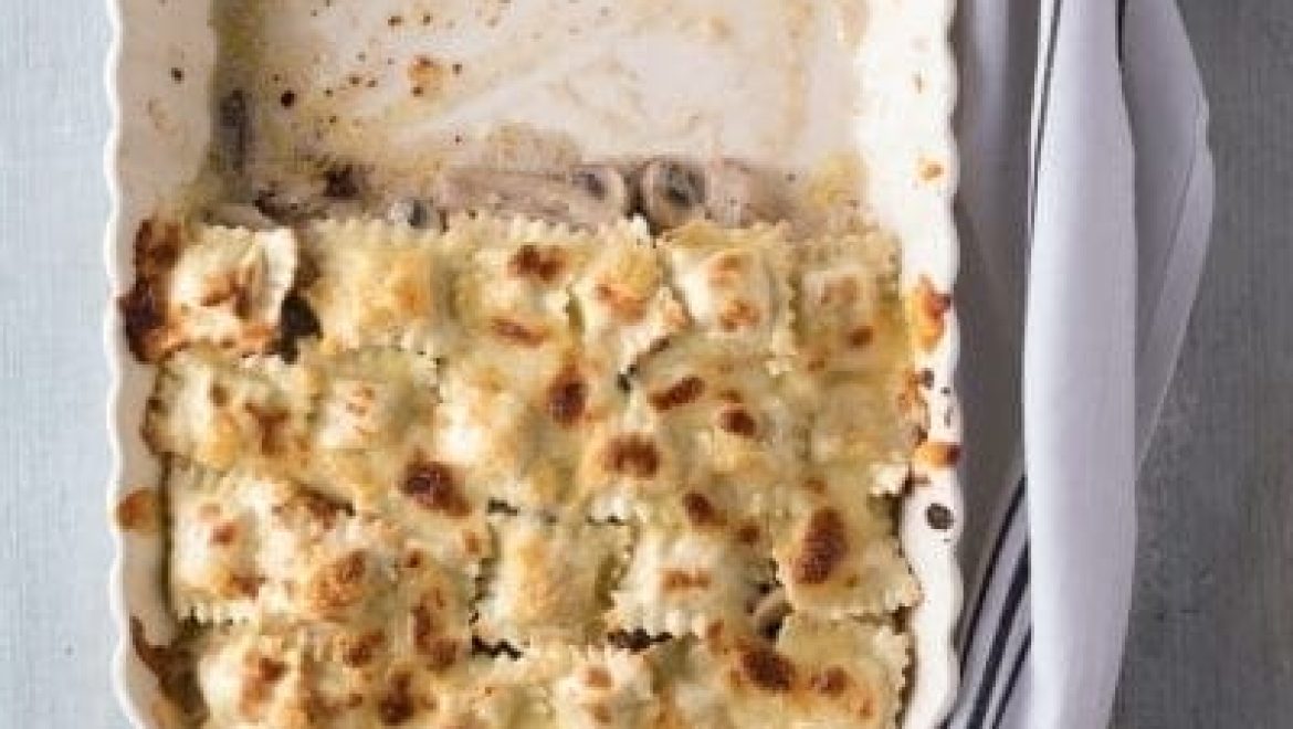 לזנית רביולי ופטריות מהירה