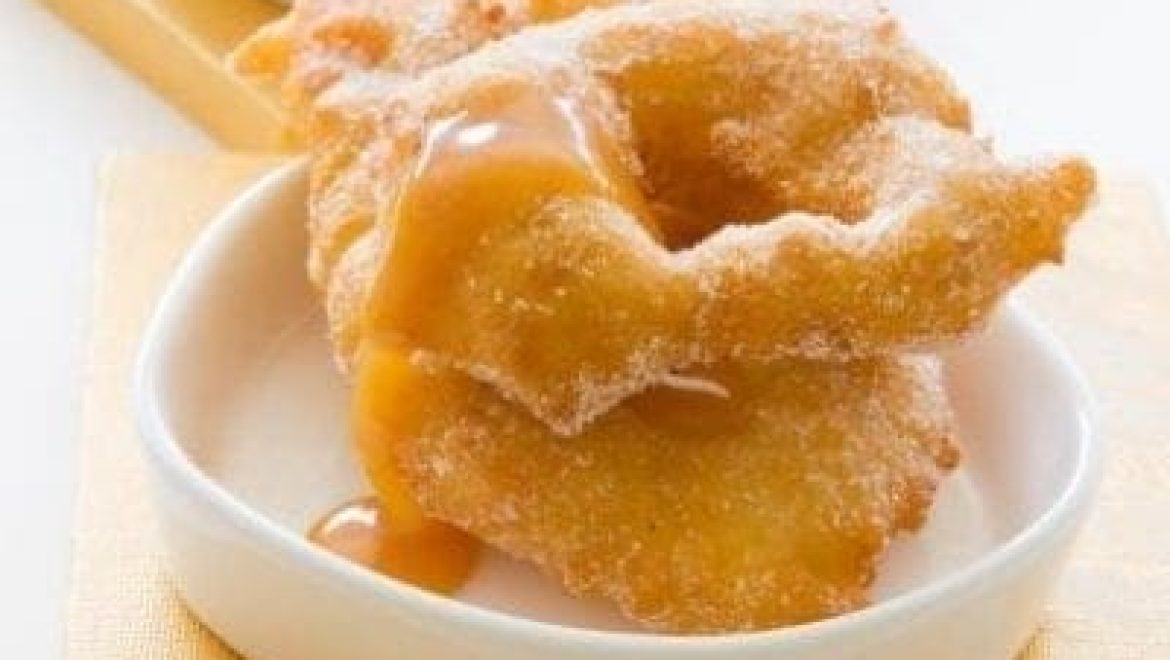 ספינג' מוגש עם רוטב קרמל