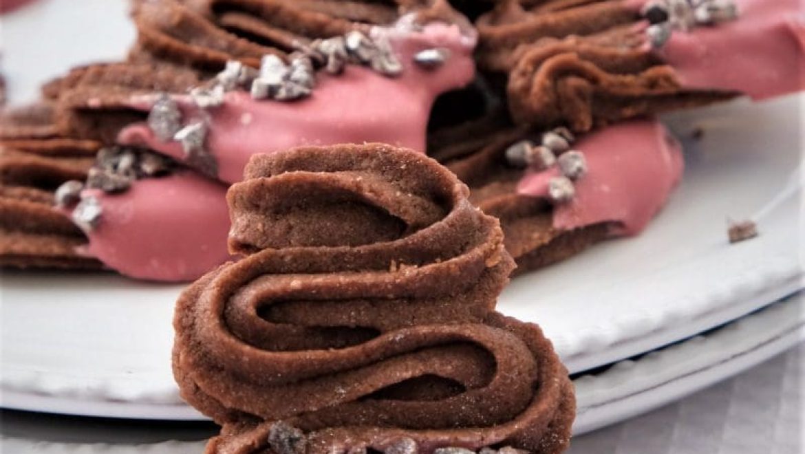 עוגיות שפריץ שוקולד