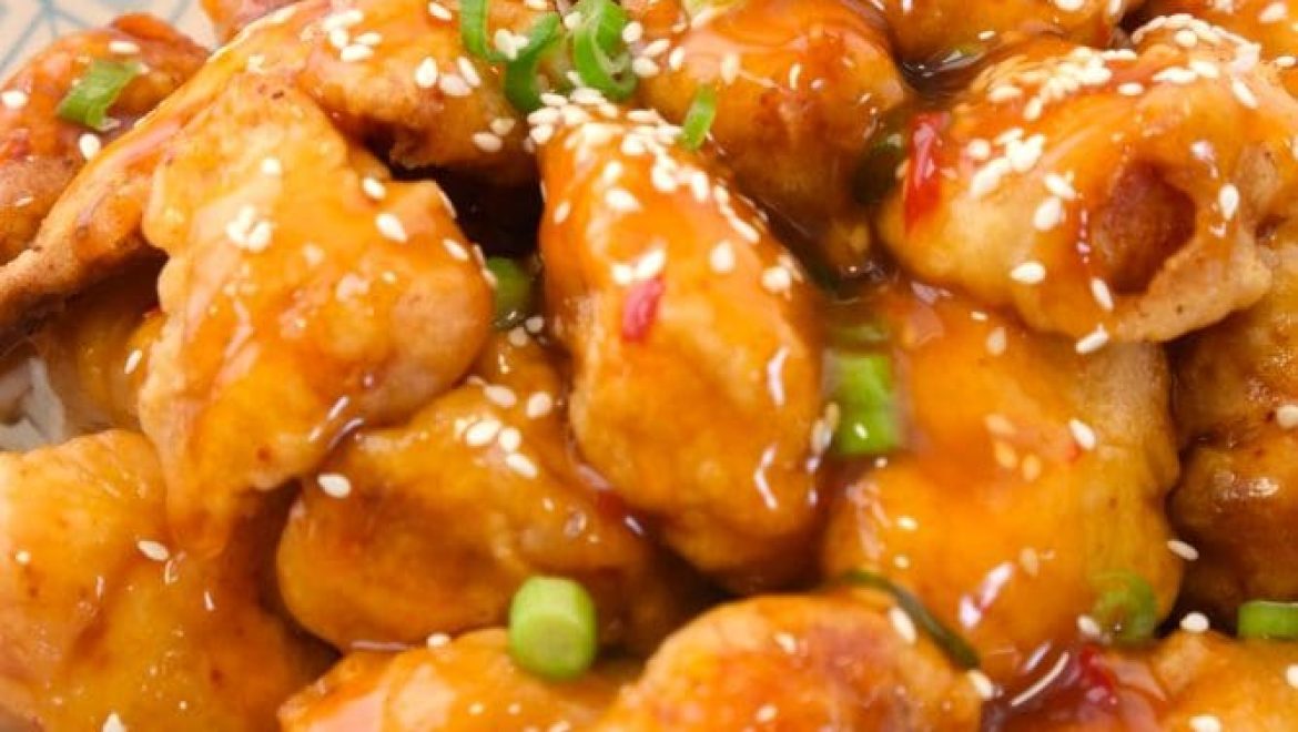 עוף חמוץ מתוק עם תפוז