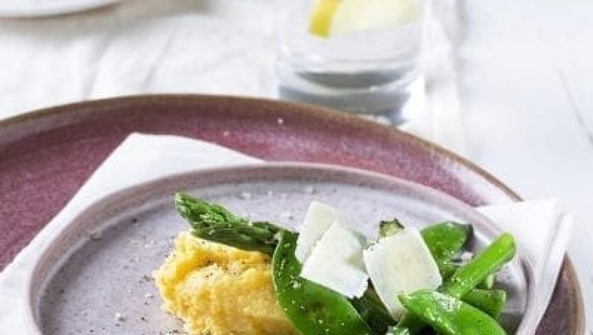 פולנטה עם ירקות ירוקים