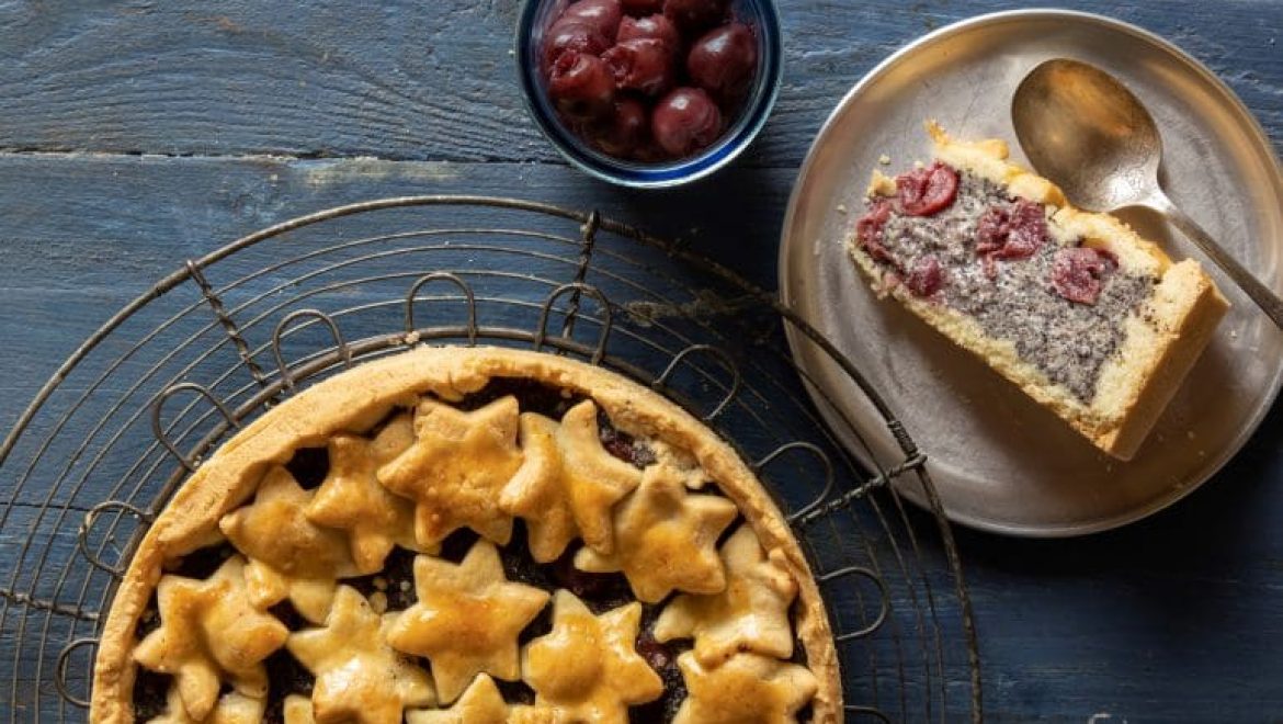 טארט פרג ודובדבנים