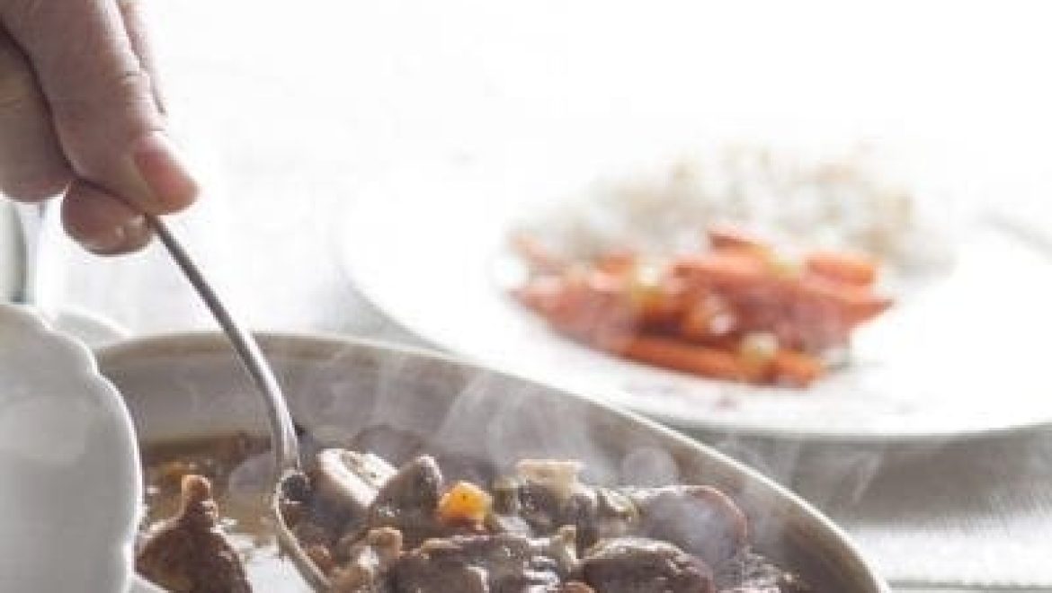 קדירת בקר עם פטריות