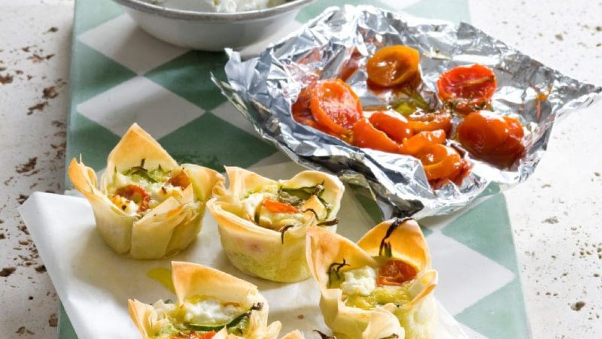 קיש פילו אישי במילוי קישואים ועגבניות שרי