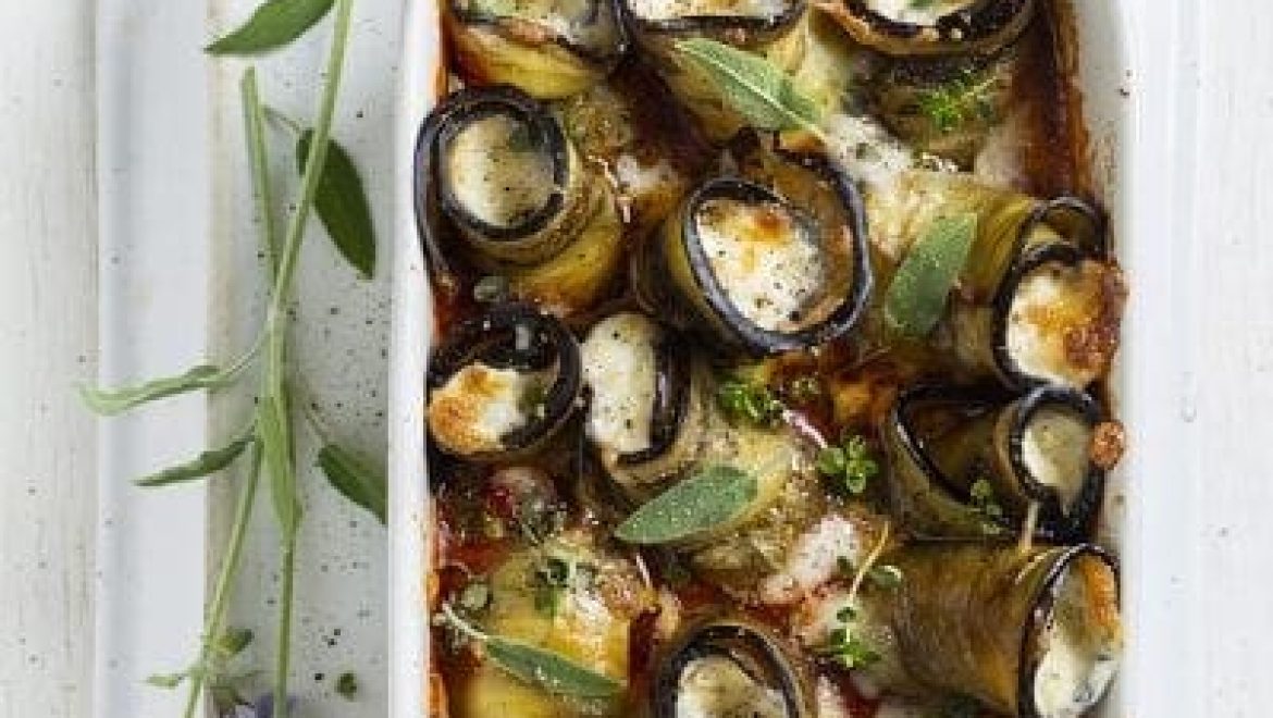 קנלוני חצילים במילוי גבינות